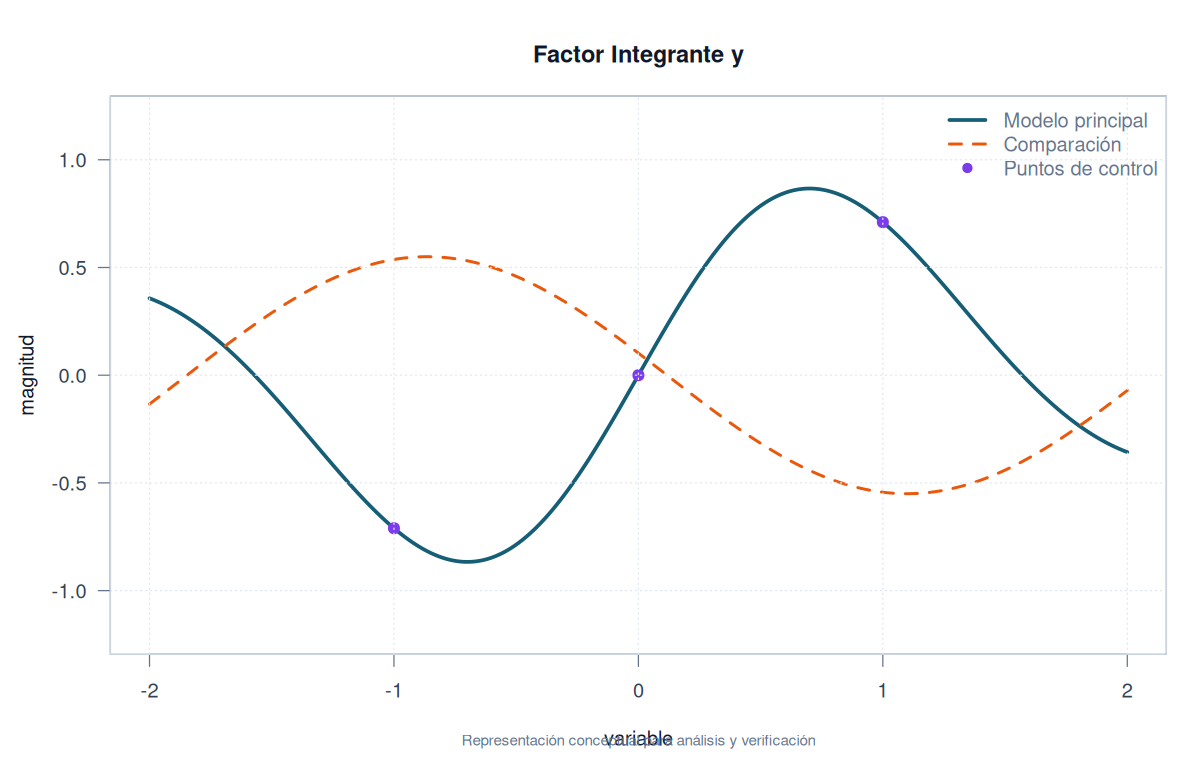 Factor integrante en y: campo antes y después de multiplicar por μ(y)